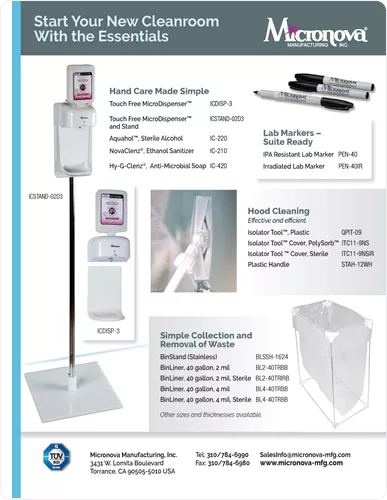 Micronova Product Information | Cleanroom Tools & Supplies