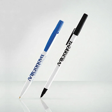 Irradiated capped and click black pens