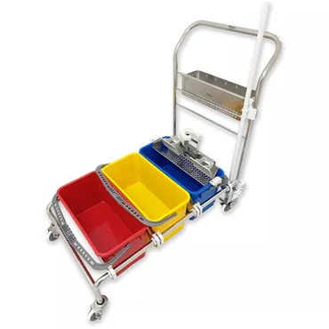 Micronova triple modular cart system polyproplene buckets